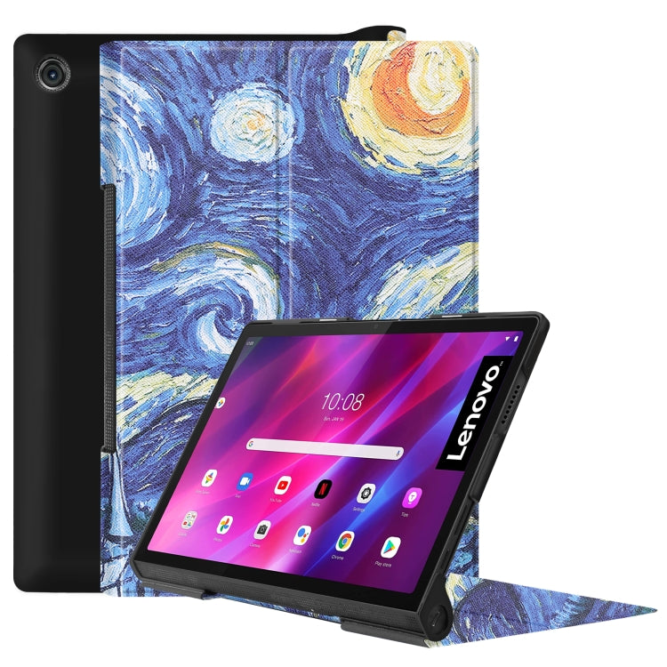 Custer Texture Coloured Drawing Pattern Horizontal Flip PU Leather Case with Holder & Sleep / Wake-up Function