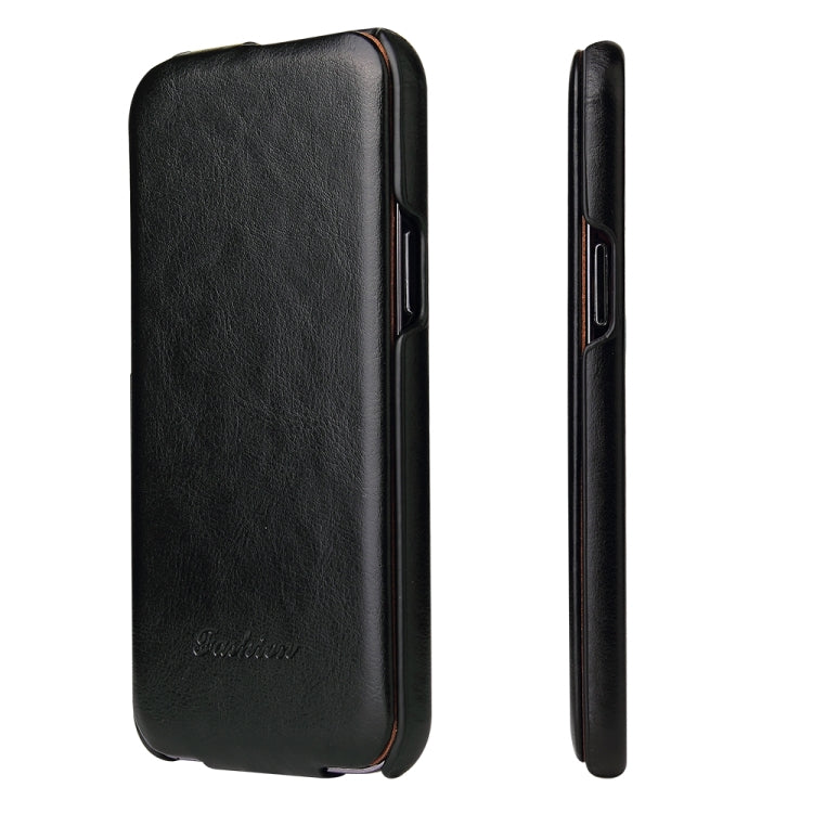 Fierre Shann Retro Oil Wax Texture Vertical Flip PU Leather Case