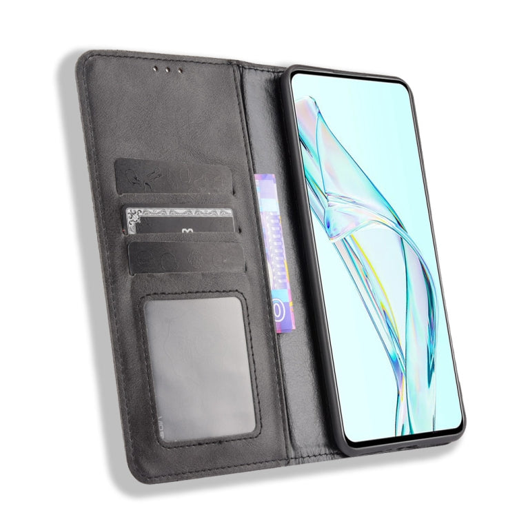 Magnetic Buckle Retro Pattern Horizontal Flip Leather Case with Holder & Card Slot & Wallet