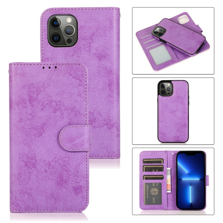 Retro 2 in 1 Detachable Magnetic Horizontal Flip TPU + PU Leather Case with Holder & Card Slots & Photo Frame & Wallet