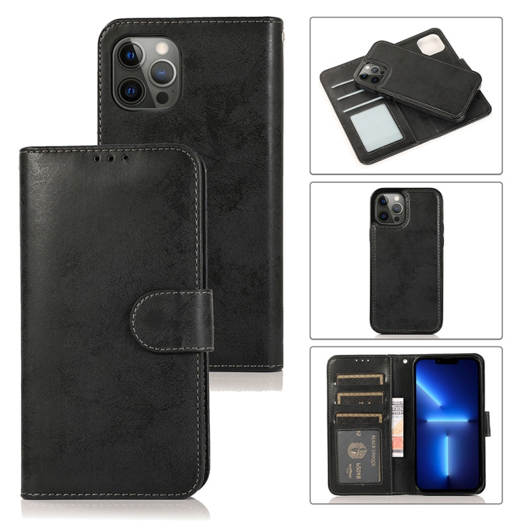 Retro 2 in 1 Detachable Magnetic Horizontal Flip TPU + PU Leather Case with Holder & Card Slots & Photo Frame & Wallet