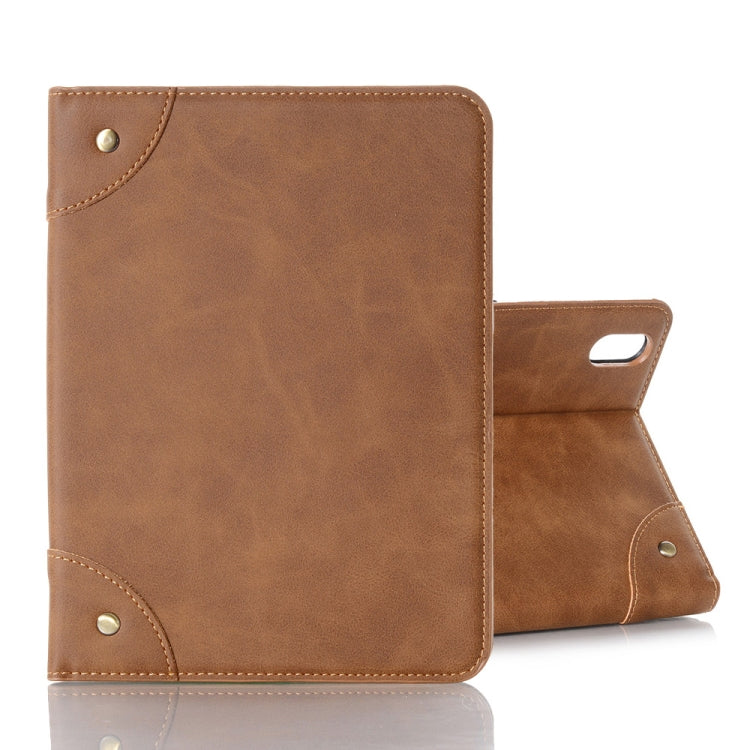 Retro Book Style Leather Tablet Case, Compatible with iPad mini 6 / mini 2024