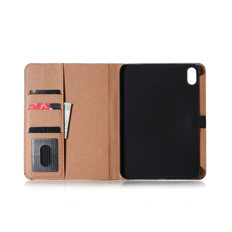 Retro Book Style Leather Tablet Case, Compatible with iPad mini 6 / mini 2024