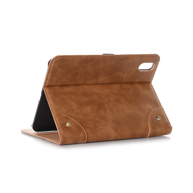 Retro Book Style Leather Tablet Case, Compatible with iPad mini 6 / mini 2024