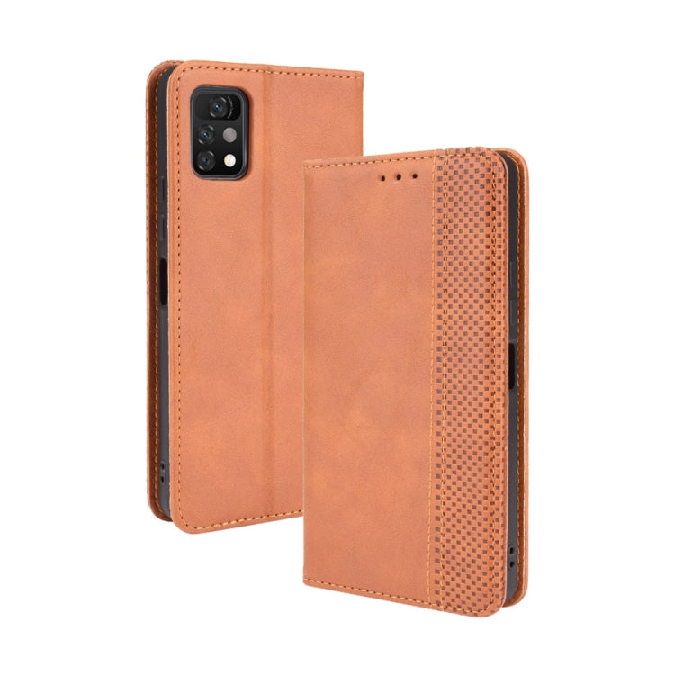 Magnetic Buckle Retro Crazy Horse Texture Horizontal Flip Leather Case with Holder & Card Slots & Photo Frame
