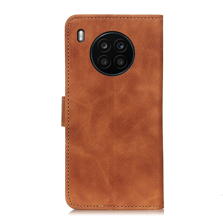 KHAZNEH Retro Texture Horizontal Flip Leather Phone Case with Holder & Card Slots & Wallet, Compatible with Huawei nova 8i / Honor 50 Lite