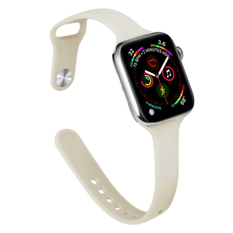 Slimming Silicone Replacement Watchband Compatible with Apple Watch Series, 7 45mm / 6&SE&5&4 44mm / 3&2&1 42mm