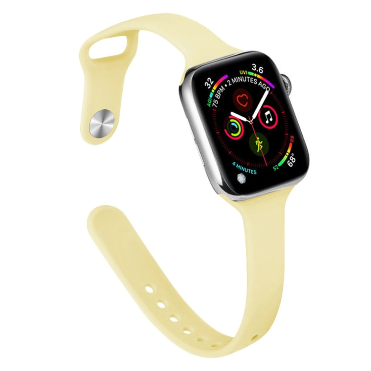 Slimming Silicone Replacement Watchband Compatible with Apple Watch Series, 7 45mm / 6&SE&5&4 44mm / 3&2&1 42mm