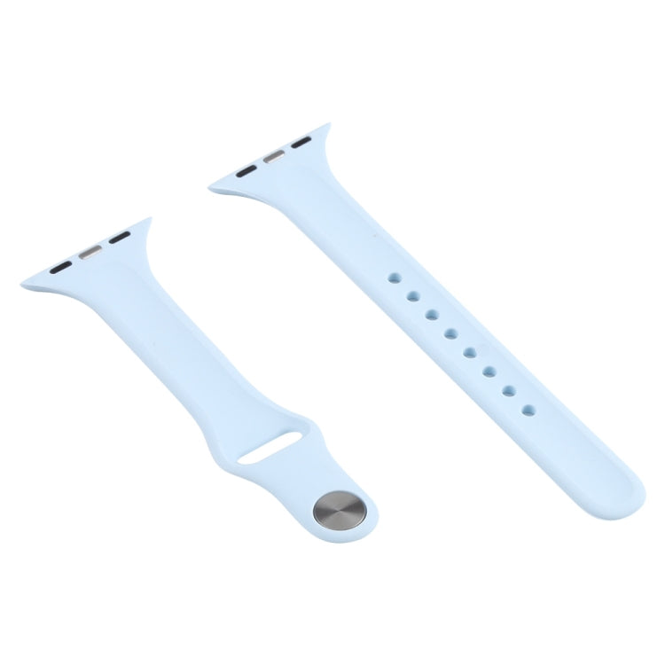 Slimming Silicone Replacement Watchband Compatible with Apple Watch Series, 7 45mm / 6&SE&5&4 44mm / 3&2&1 42mm