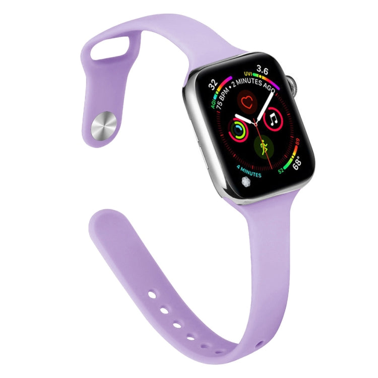 Slimming Silicone Replacement Watchband Compatible with Apple Watch Series, 7 41mm / 6&SE&5&4 40mm / 3&2&1 38mm
