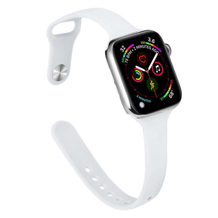 Slimming Silicone Replacement Watchband Compatible with Apple Watch Series, 7 41mm / 6&SE&5&4 40mm / 3&2&1 38mm