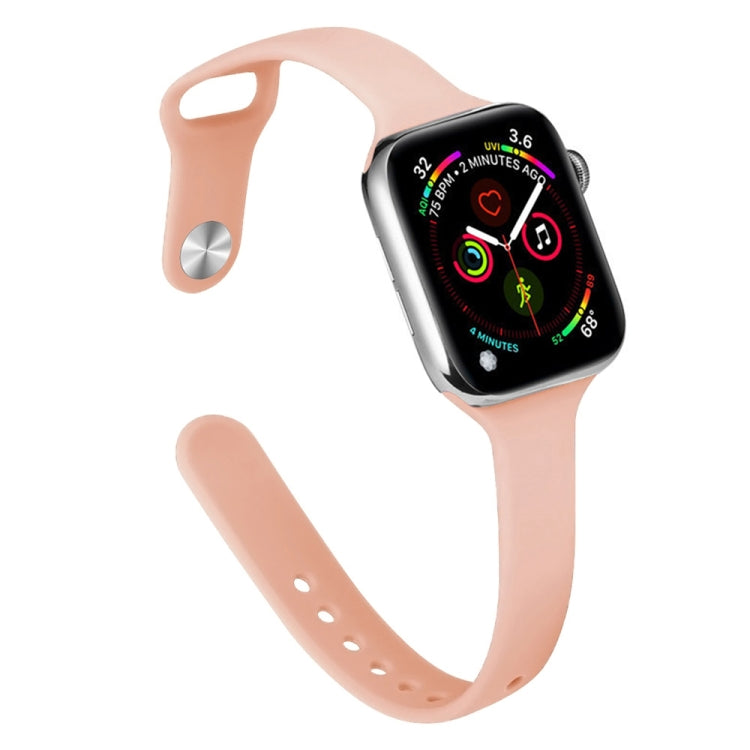 Slimming Silicone Replacement Watchband Compatible with Apple Watch Series, 7 41mm / 6&SE&5&4 40mm / 3&2&1 38mm