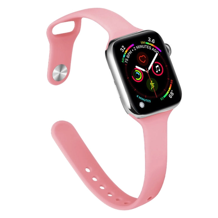 Slimming Silicone Replacement Watchband Compatible with Apple Watch Series, 7 41mm / 6&SE&5&4 40mm / 3&2&1 38mm