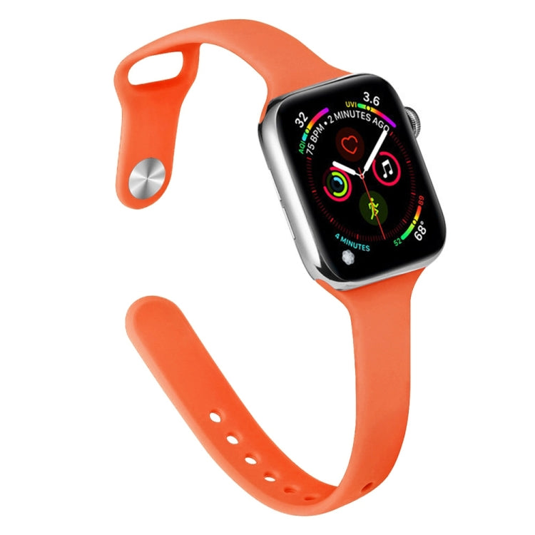 Slimming Silicone Replacement Watchband Compatible with Apple Watch Series, 7 41mm / 6&SE&5&4 40mm / 3&2&1 38mm