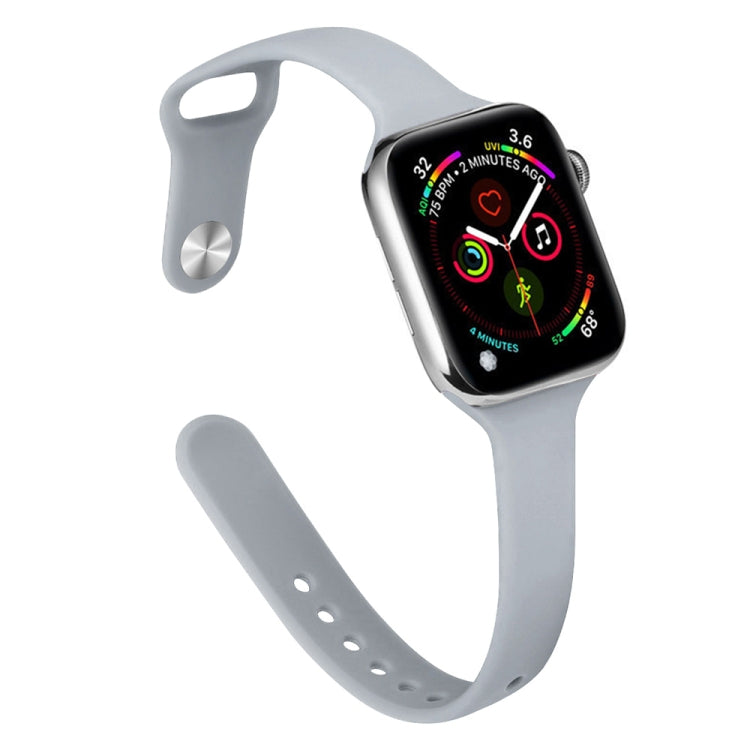 Slimming Silicone Replacement Watchband Compatible with Apple Watch Series, 7 41mm / 6&SE&5&4 40mm / 3&2&1 38mm