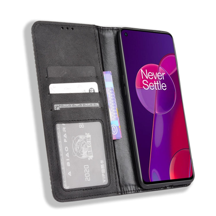 Magnetic Buckle Retro Crazy Horse Texture Horizontal Flip Phone Leather Case with Holder & Card Slots & Photo Frame