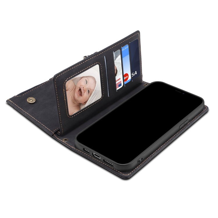 Retro Frosted Leather Phone Case with Holder & Card Slot & Wallet & Zipper Pocket & Lanyard, Compatible with Google Pixel 6