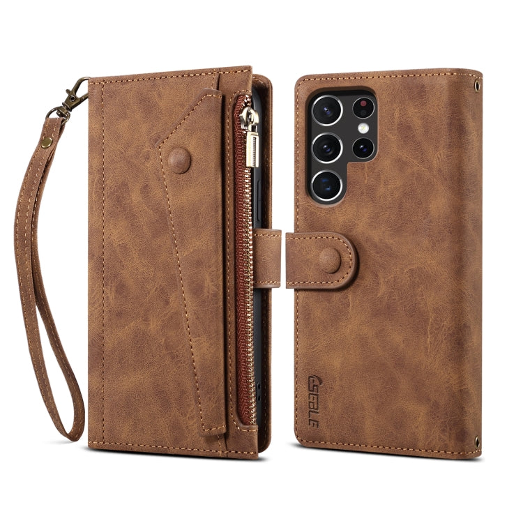 Retro Frosted Horizontal Flip Leather Phone Case with Holder & Card Slot & Wallet & Zipper Pocket & Lanyard