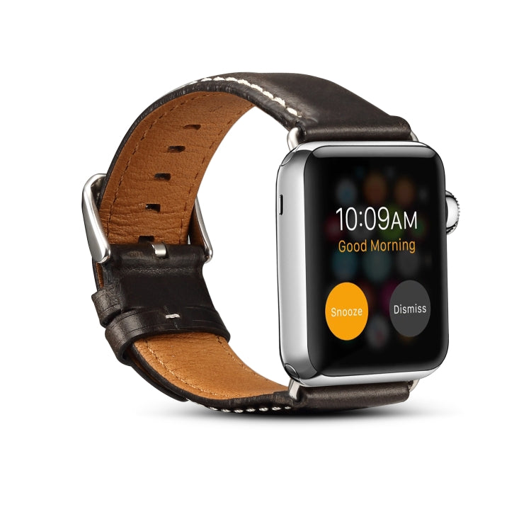 Oil Wax Retro Cowhide Strap Watchband, Compatible with Apple Watch Series