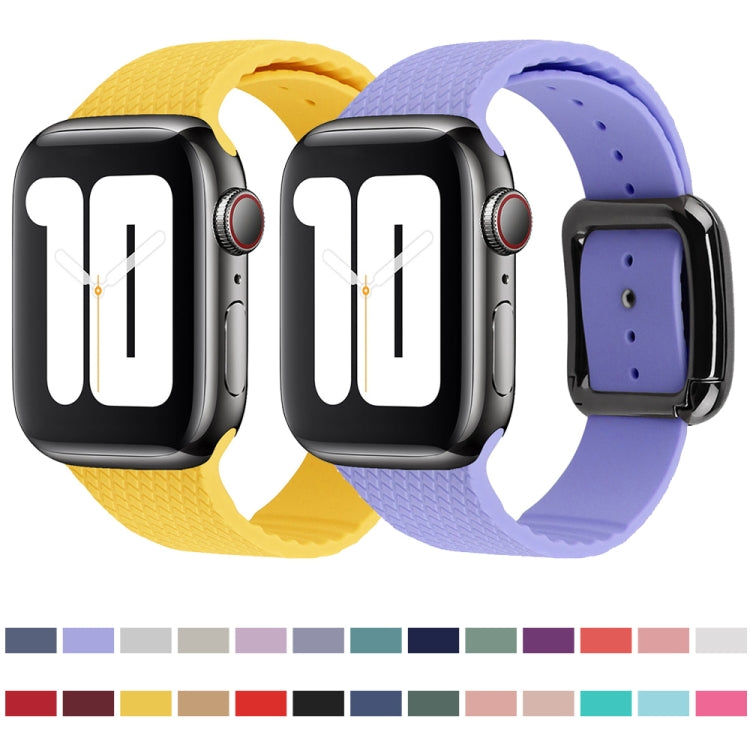 Black Buckle Silicone Watchband Compatible with Apple Watch Series, 7 41mm / 6&SE&5&4 40mm / 3&2&1 38mm