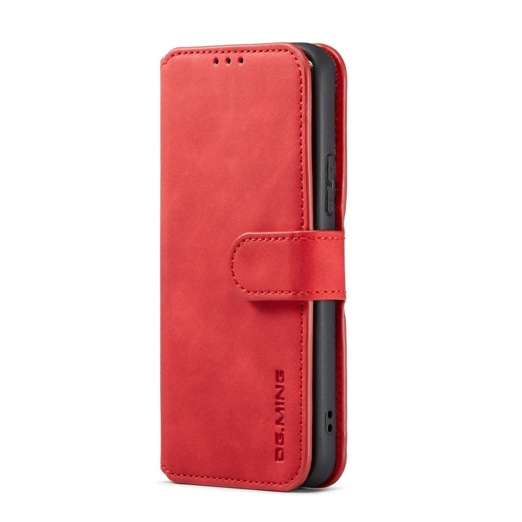 DG.MING Retro Oil Side Horizontal Flip Leather Case with Holder & Card Slots & Wallet, Compatible with Samsung Galaxy S22