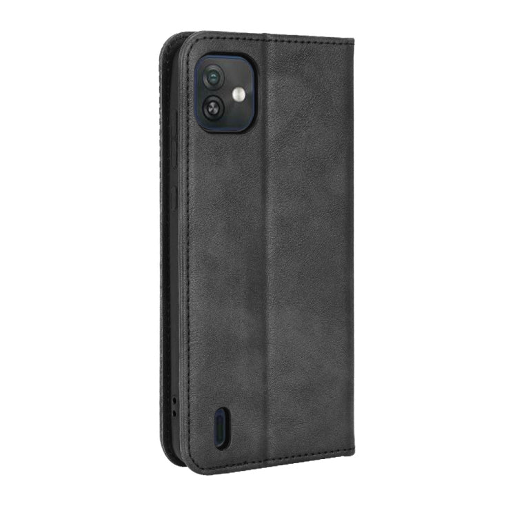 Magnetic Buckle Retro Crazy Horse Leather Phone Case, Compatible with Wiko Y82