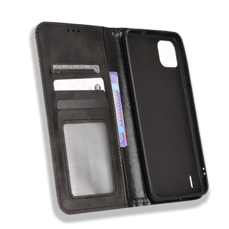 Magnetic Buckle Retro Crazy Horse Leather Phone Case, Compatible with Wiko Y82