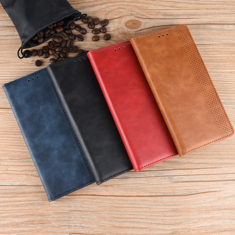 Magnetic Buckle Retro Crazy Horse Leather Phone Case, Compatible with Wiko Y82