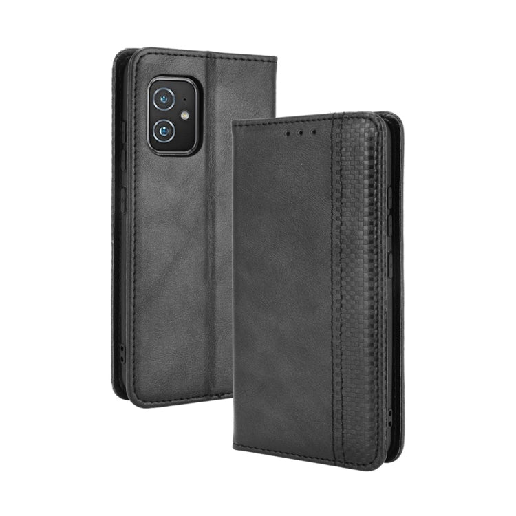 Magnetic Buckle Retro Crazy Horse Leather Phone Case, Compatible with Asus Zenfone 8 / 8Z