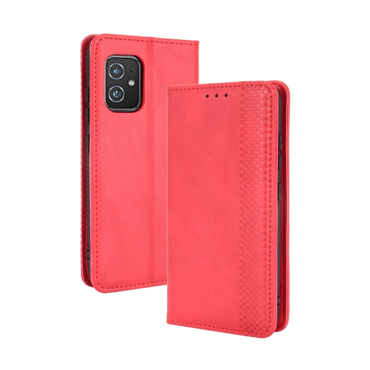 Magnetic Buckle Retro Crazy Horse Leather Phone Case, Compatible with Asus Zenfone 8 / 8Z