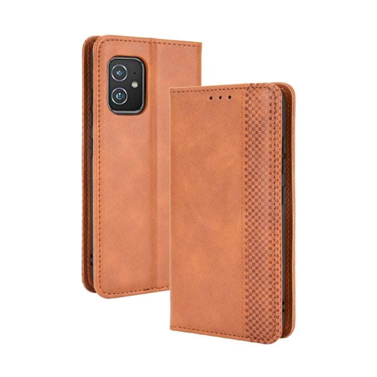 Magnetic Buckle Retro Crazy Horse Leather Phone Case, Compatible with Asus Zenfone 8 / 8Z
