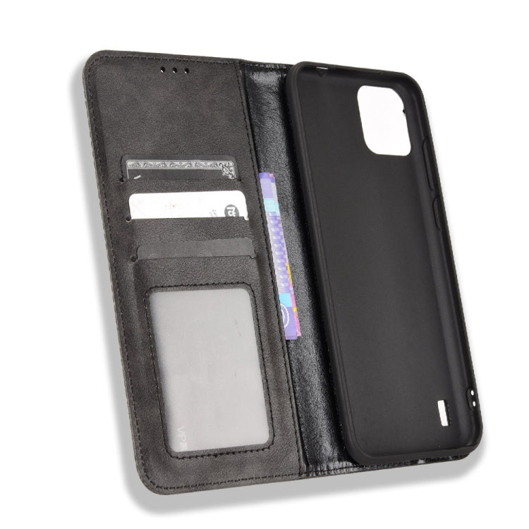 Magnetic Buckle Retro Crazy Horse Leather Phone Case, Compatible with Blackview A55