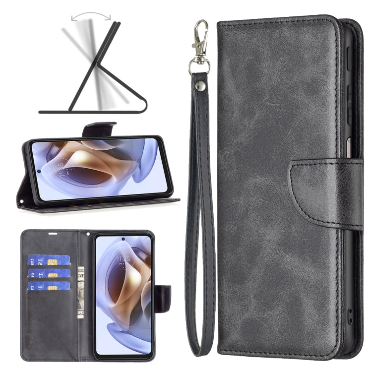 Retro Lambskin Texture Leather Phone Case, Compatible with Motorola Moto G31 / G41 Side Fingerprint