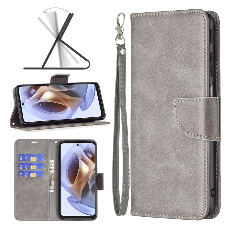 Retro Lambskin Texture Leather Phone Case, Compatible with Motorola Moto G31 / G41 Side Fingerprint