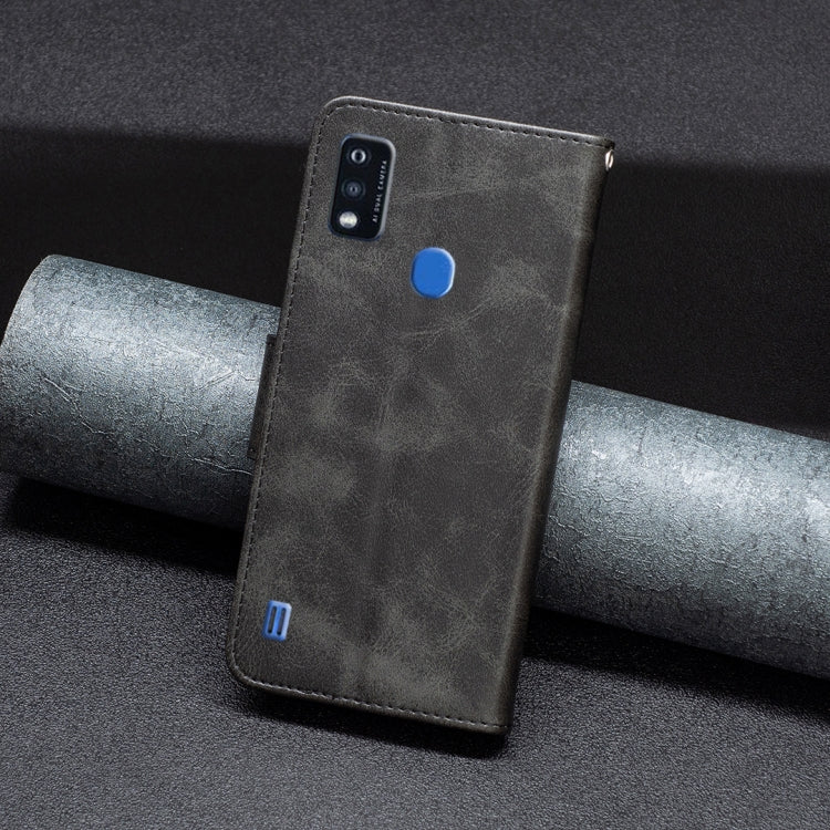 Retro Lambskin Texture Leather Phone Case, Compatible with ZTE Blade A51