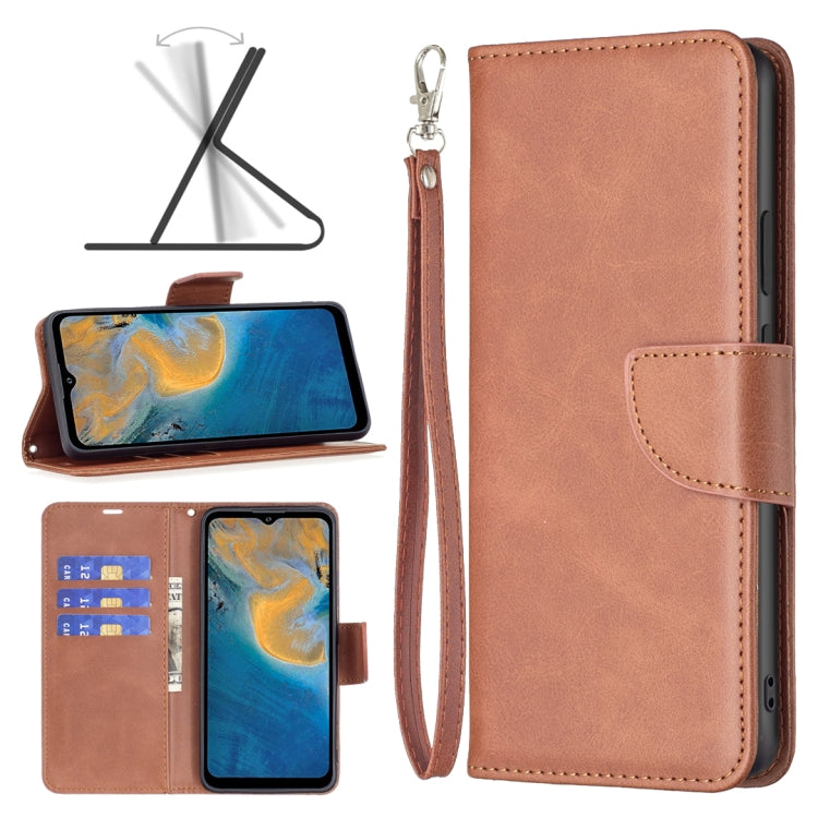 Retro Lambskin Texture Leather Phone Case, Compatible with ZTE Blade A51