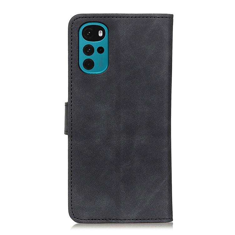 KHAZNEH Retro Texture Leather Phone Case, Compatible with Motorola Moto G22