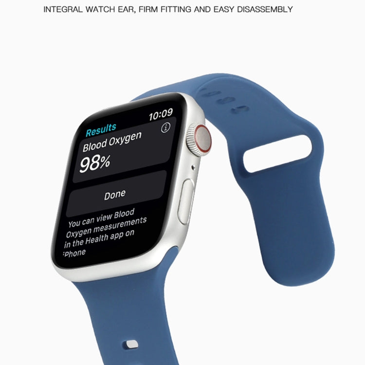 Liquid Silicone Watchband Compatible with Apple Watch Series, 7 45mm / 6&SE&5&4 44mm / 3&2&1 42mm