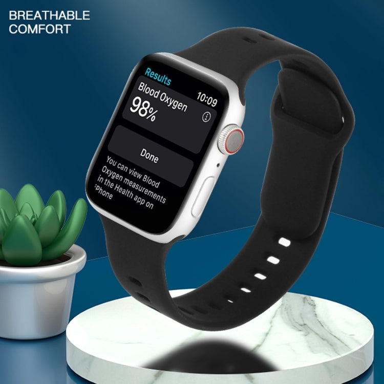 Liquid Silicone Watchband Compatible with Apple Watch Series, 7 45mm / 6&SE&5&4 44mm / 3&2&1 42mm