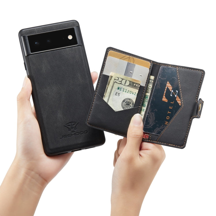 JEEHOOD Retro Magnetic Detachable Wallet Phone Case, Compatible with Google Pixel 7 Pro 5G