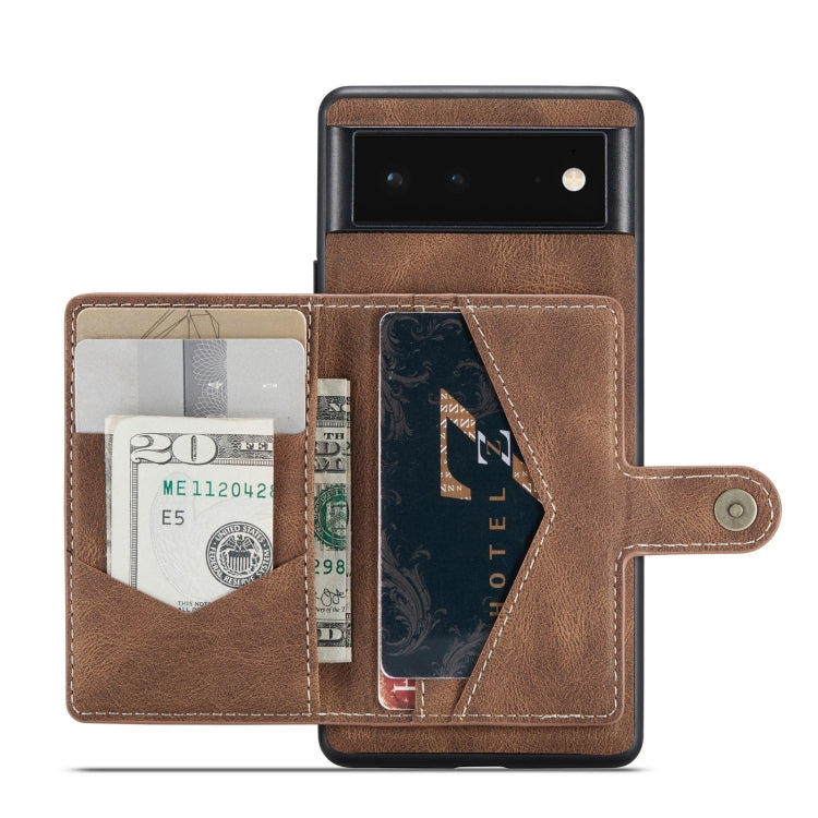 JEEHOOD Retro Magnetic Detachable Wallet Phone Case, Compatible with Google Pixel 7 Pro 5G
