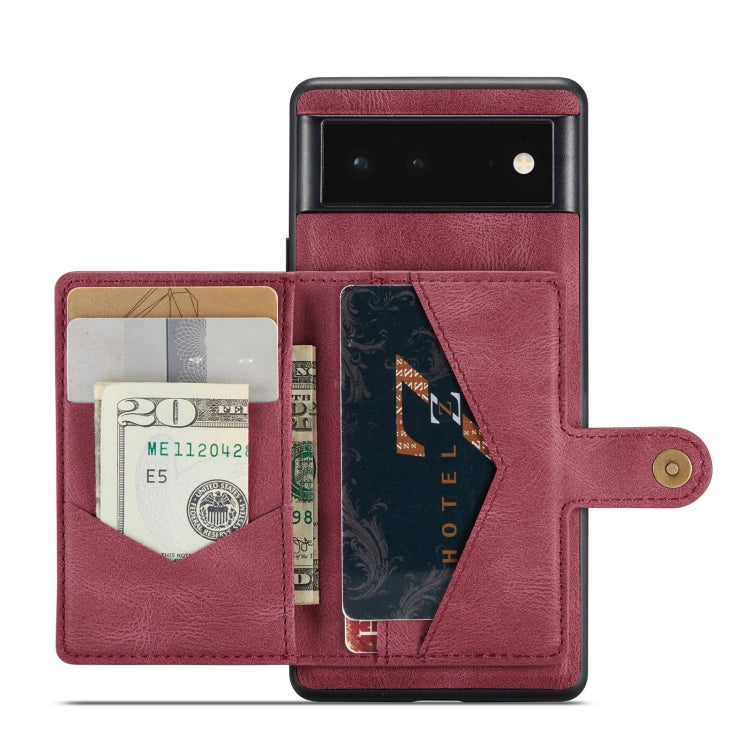 JEEHOOD Retro Magnetic Detachable Wallet Phone Case, Compatible with Google Pixel 7 Pro 5G