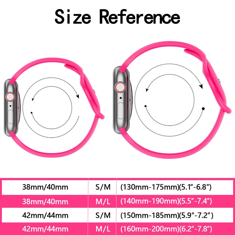 Butterfly Buckle Silicone Watchband, Size: S Compatible with Apple Watch Series, 7 41mm / 6&SE&5&4 40mm / 3&2&1 38mm