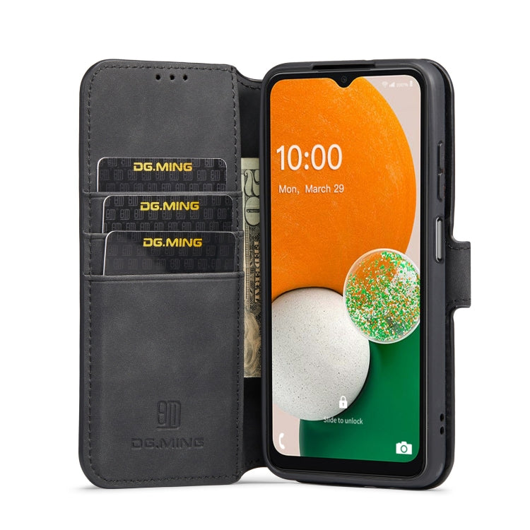 DG.MING Retro Oil Edge Flip Leather Phone Case, Compatible with Samsung Galaxy A13 4G