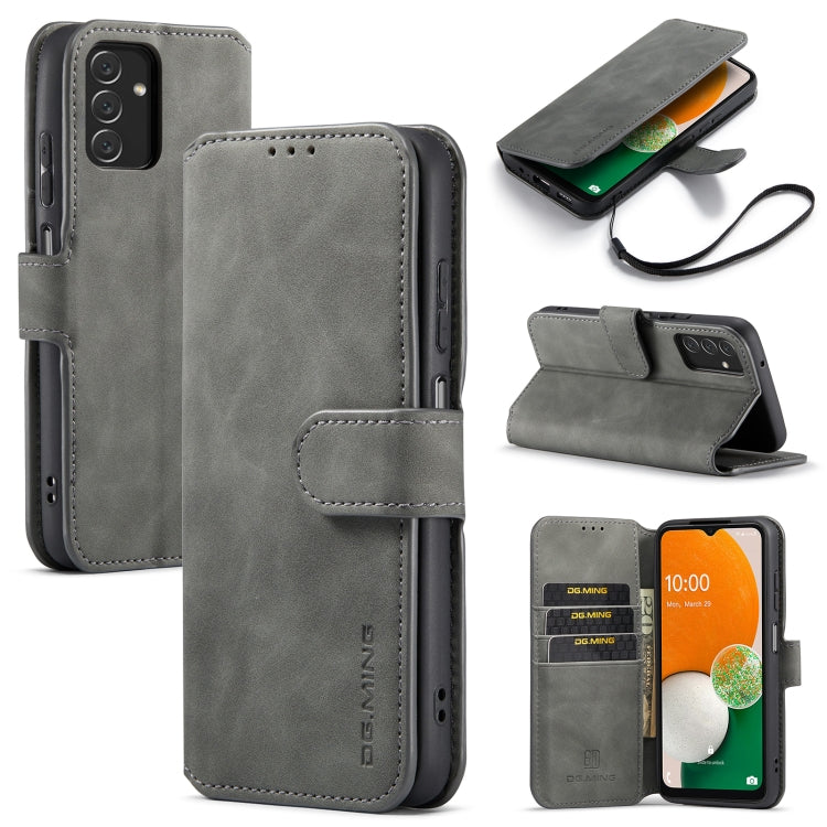 DG.MING Retro Oil Edge Flip Leather Phone Case, Compatible with Samsung Galaxy A13 4G