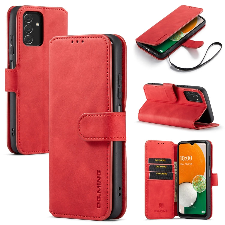 DG.MING Retro Oil Edge Flip Leather Phone Case, Compatible with Samsung Galaxy A13 4G
