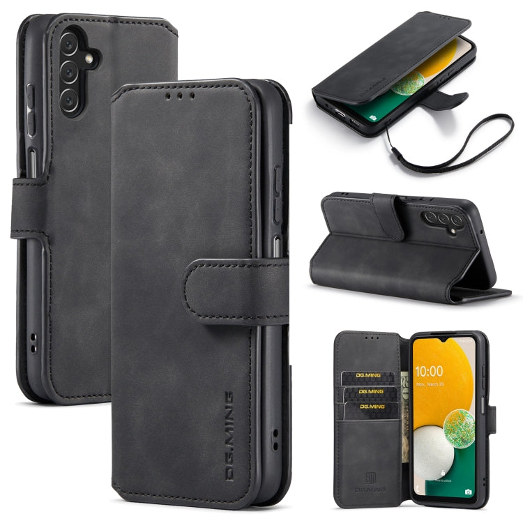 DG.MING Retro Oil Edge Flip Leather Phone Case, Compatible with Samsung Galaxy A13 5G