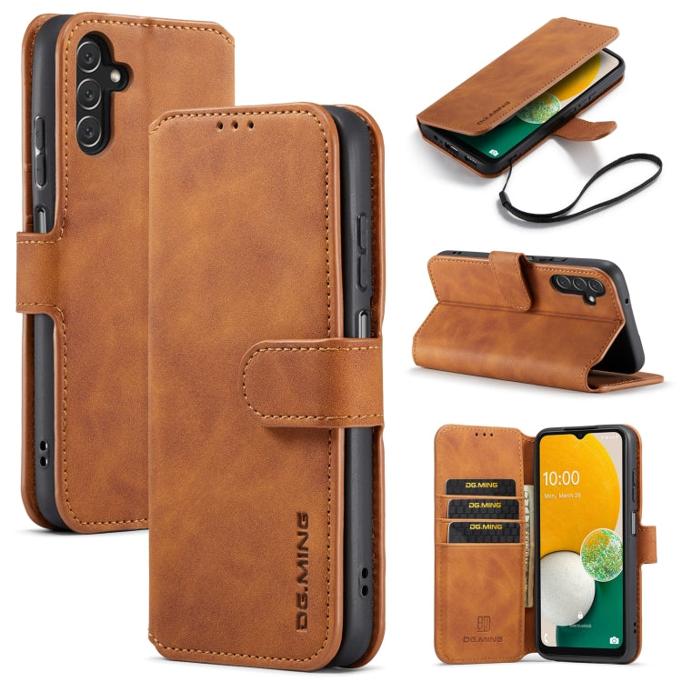 DG.MING Retro Oil Edge Flip Leather Phone Case, Compatible with Samsung Galaxy A13 5G