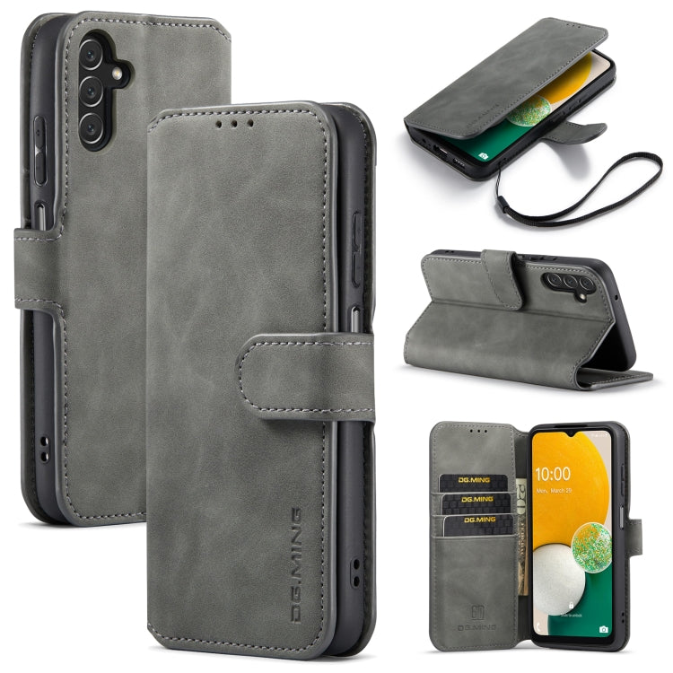 DG.MING Retro Oil Edge Flip Leather Phone Case, Compatible with Samsung Galaxy A13 5G