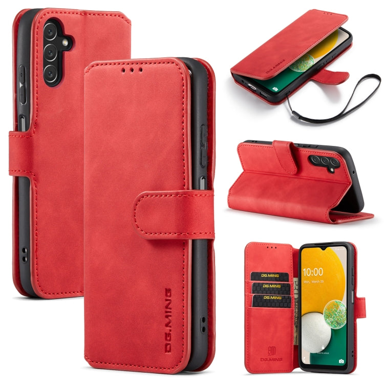 DG.MING Retro Oil Edge Flip Leather Phone Case, Compatible with Samsung Galaxy A13 5G
